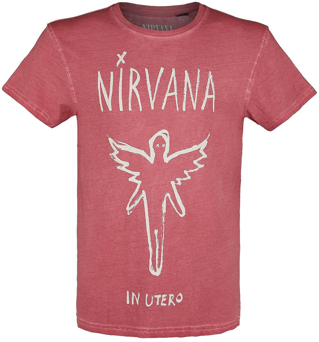 Nirvana In Utero Männer T-Shirt rot Band-Merch, Bands M Rot, M Rot