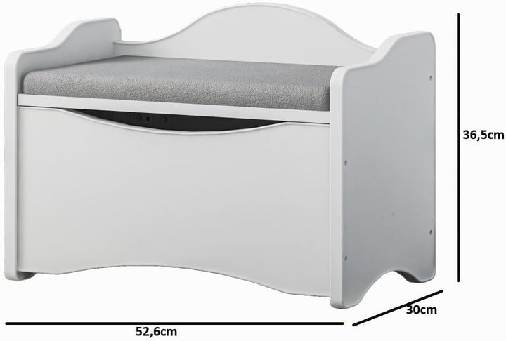 BDW Sitzbank mit Stauraum - Aufbewahrungsbox mit Deckel - für Kinderzimmer, Kindergarderobe - Schuhb