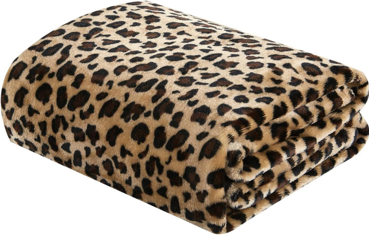 DREAMLANDING Decke für Sofa-230 x 260 cm Gepard-Kuscheldecke Flauschig weich, bunt, übergross, dekor