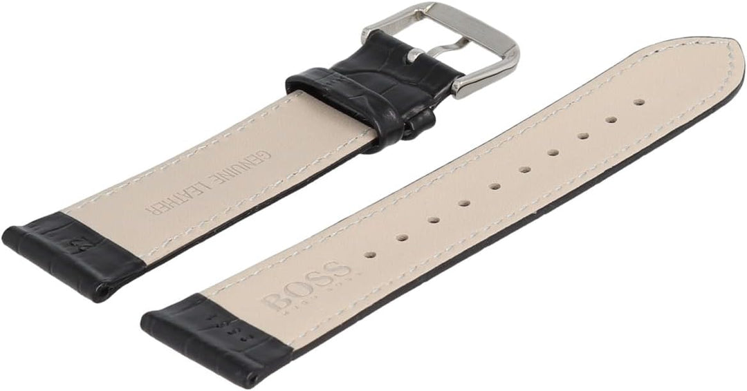 Hugo Boss Uhrenarmband 22mm Leder Schwarz - 659302561