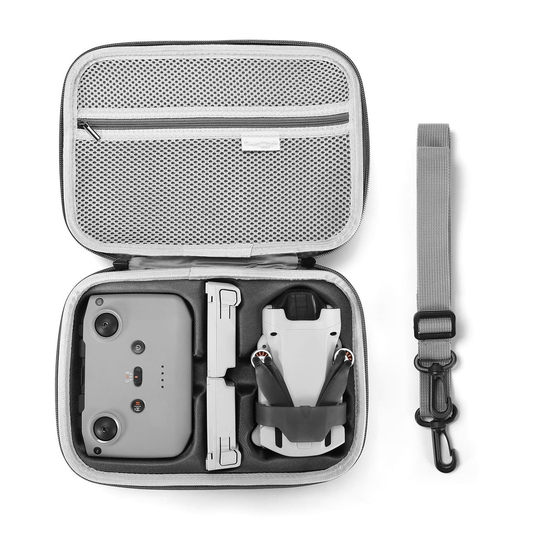 Mini 3/4 Pro Tasche, PU kompakte Aufbewahrungstasche für DJI Mini 3/4 Drohne RC-N1/RC-N2 Controller
