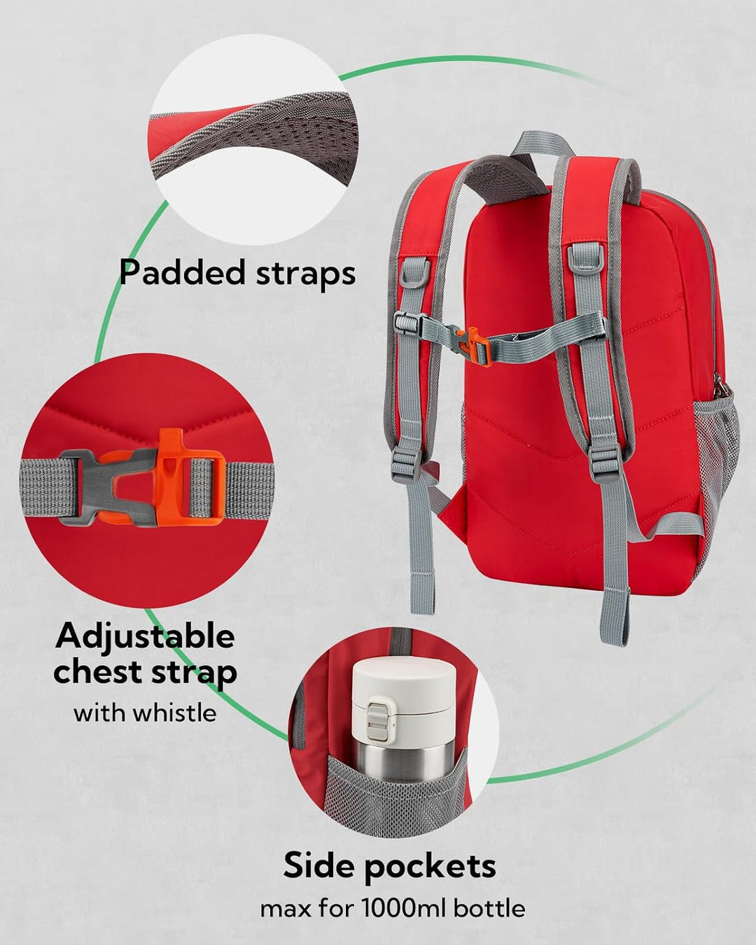 WATERFLY Rucksack Klein Wanderrucksack 12L: Leicht Tagesrucksack Mini Sport Backpack Outdoor Daypack