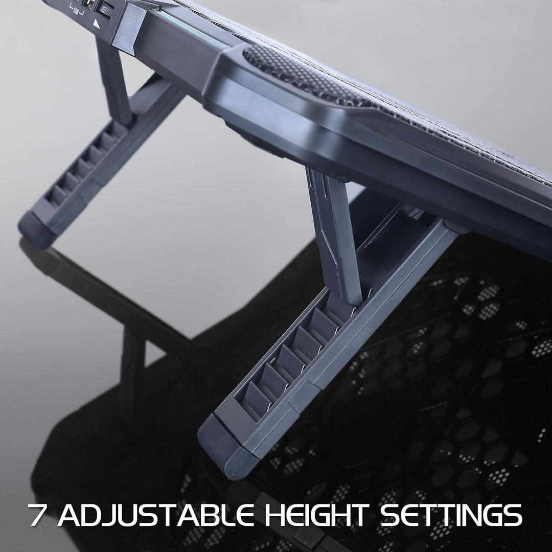 ENHANCE Gaming Laptop Kühlständer - Laptop Kühler mit 7 verstellbaren Höheneinstellungen & Dual USB