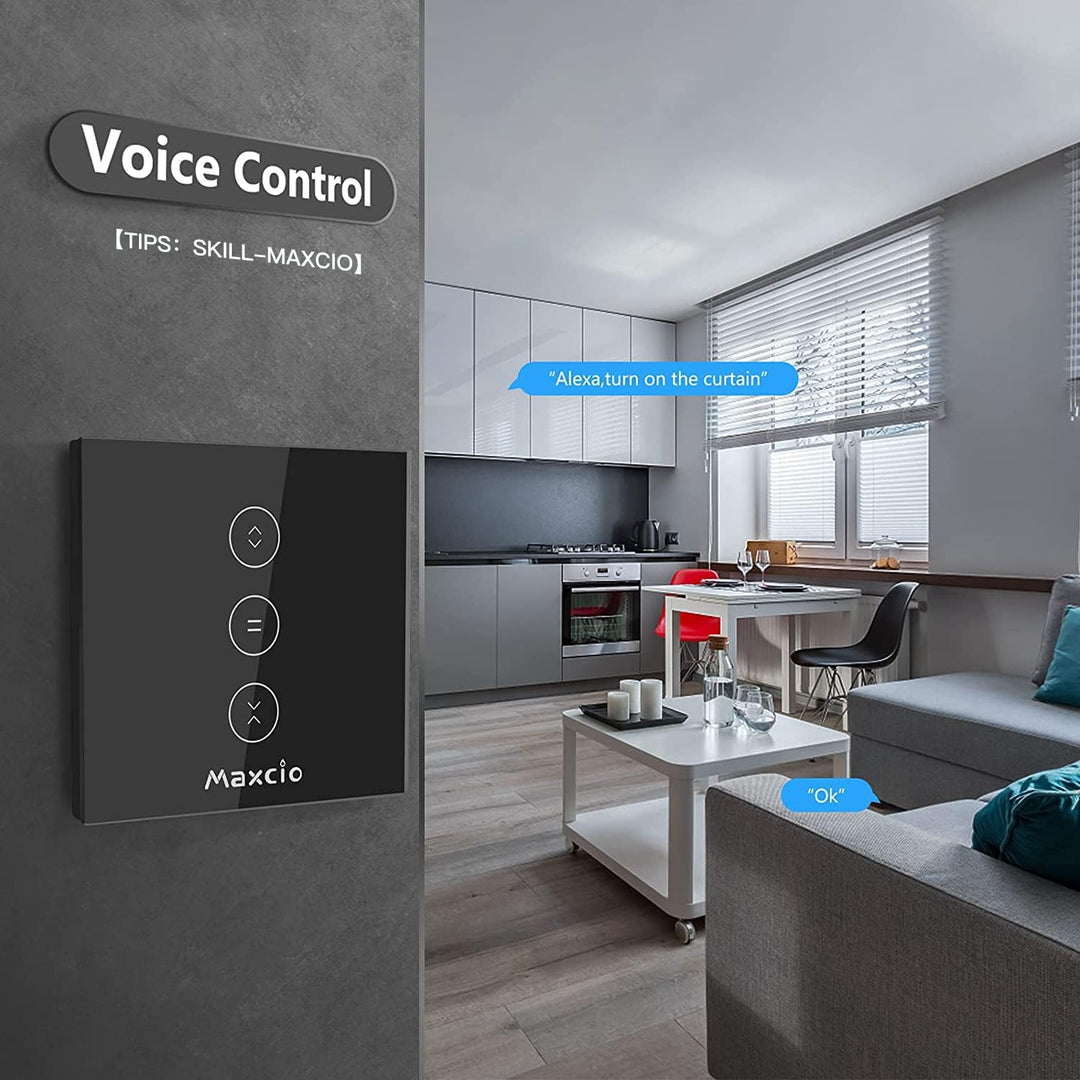 Maxcio Wlan Rolladenschalter, Rolladen Zeitschaltuhr Kompatibel mit Alexa & Google Home, Smart Schal