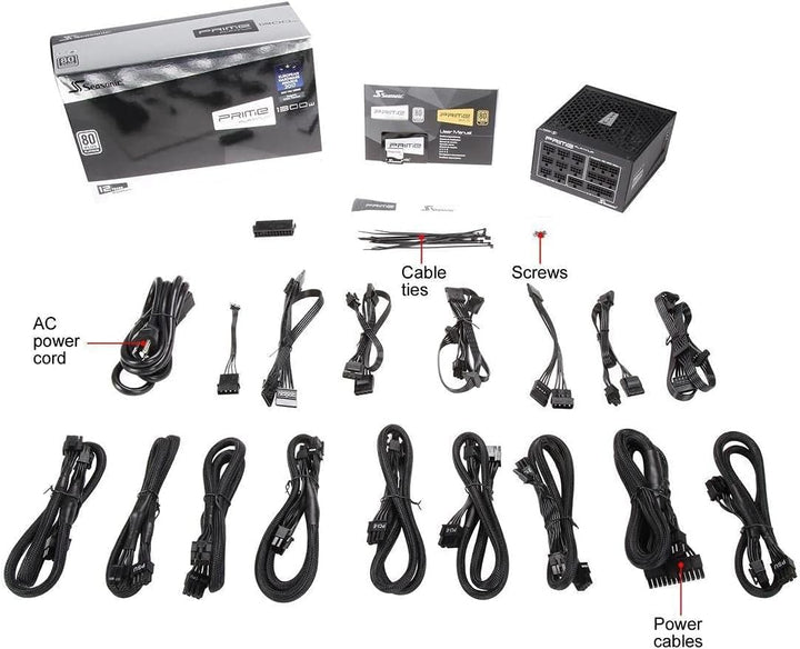 Seasonic Prime Ultra Platinum 1300W (80+Platinum, ATX 12V) Power Supply for Computer/Gaming PC's, 6x