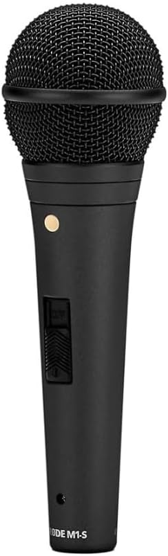 RØDE M1-S Dynamisches Mikrofon für Live-Auftritte mit Nierencharakteristik und verriegelbarem Schalt