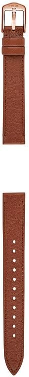 Fossil Armband Damen, 14 mm Lederoder Litehide™-Lederband oder Stahlband Braun, Braun