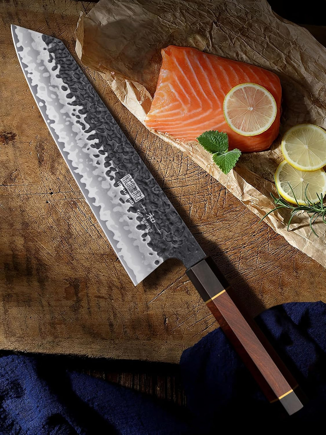 HOSHANHO 23 cm Japanisches Kiritsuke Kochmesser, Profi Messer Küchenmesser aus 9 Schichten Hochwerti