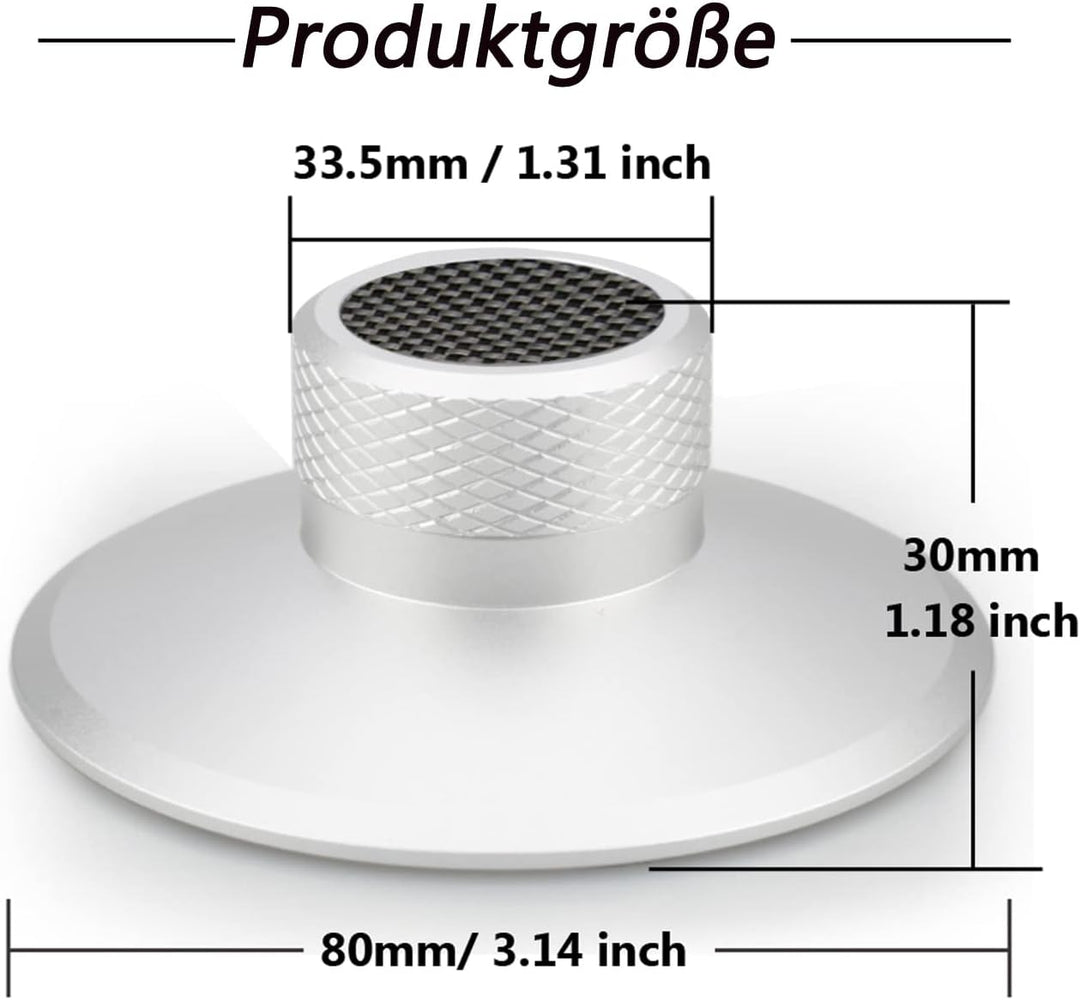 Brollitest Carbonfaser-Schallplattengewichtsscheibe, Vinyl-Gewichtsstabilisator, Schallplattenklamme