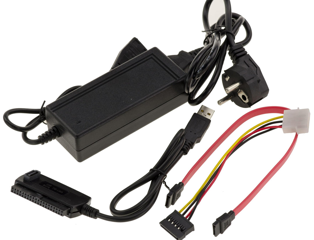 KALEA-INFORMATIQUE USB-Konverter für IDE- oder Sata-Festplatten 2.5 3.5 5.25 mit mitgeliefertem Netz