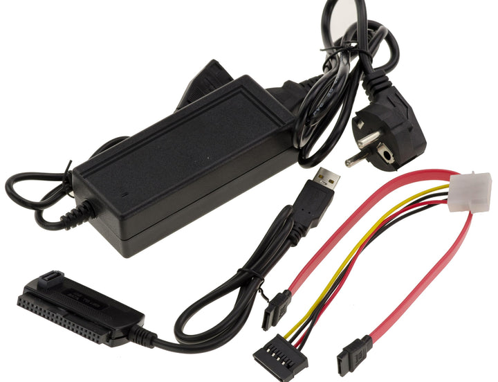 KALEA-INFORMATIQUE USB-Konverter für IDE- oder Sata-Festplatten 2.5 3.5 5.25 mit mitgeliefertem Netz