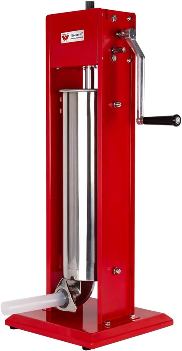 Beeketal 'MT07' Profi Gastro Wurstfüllmaschine (7 Liter) SGS-geprüft, Wurstfüller mit 2 Gang Vollmet