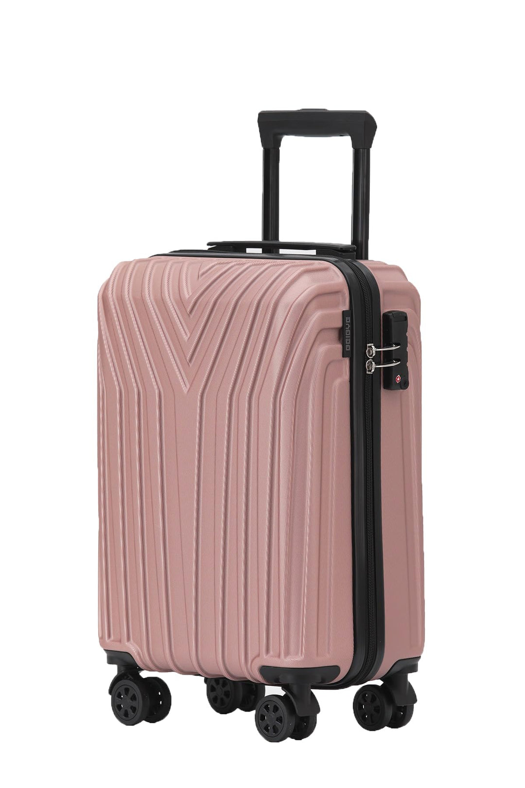 BEIBYE Kofferset Rollkoffer Koffer Hartschale,TSA Schloss, Zwillingsrollen, Erweiterung (Rosa Gold,