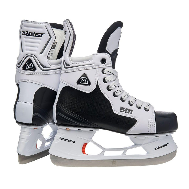 Daoust 501 Intermediate Eishockey Schlittschuhe, Schuhweite: Regulär 4.5 = EU 38 Weiss, 4.5 = EU 38
