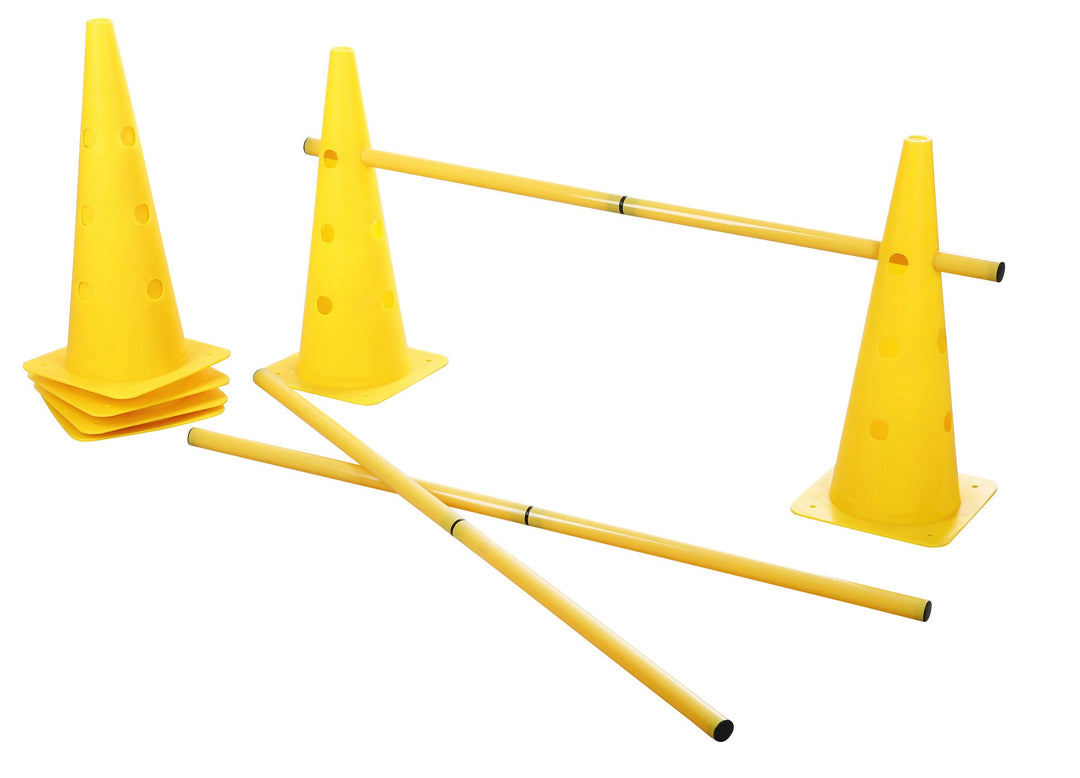 Kerbl Pet Agility Pylonen-Hürden Set, gelb, 3 Hürden