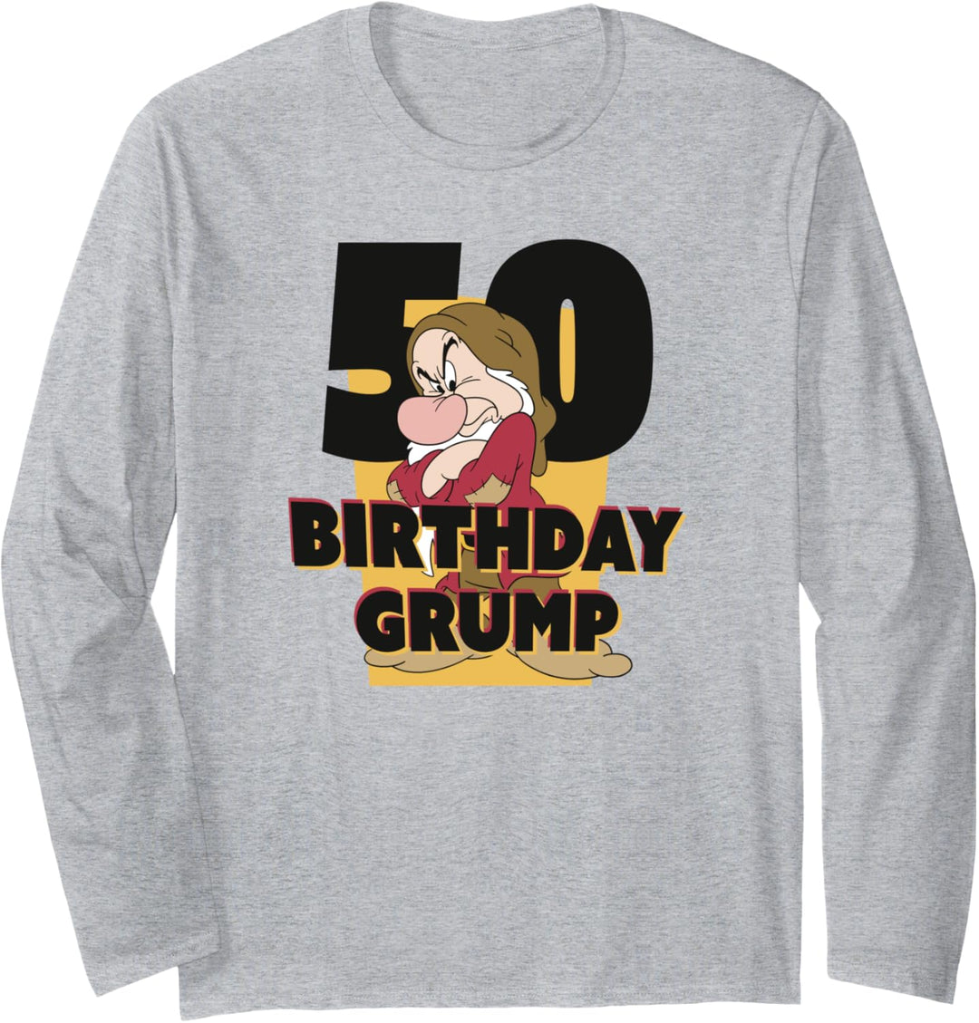 Disney Snow White Grumpy Fiftieth Birthday Grump Langarmshirt