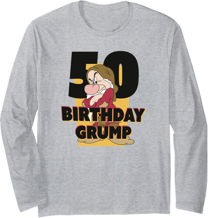 Disney Snow White Grumpy Fiftieth Birthday Grump Langarmshirt
