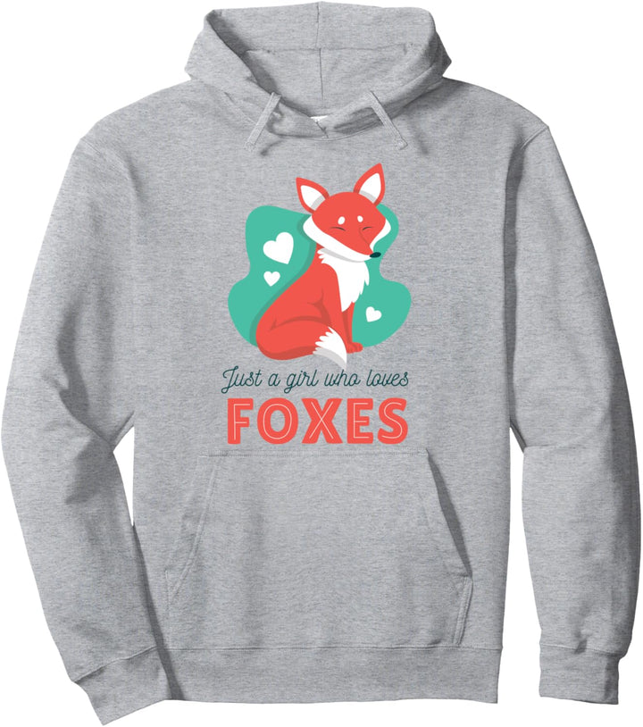 Just a Girl who Loves Foxes | Niedliches Tiermotiv Fuchs Pullover Hoodie