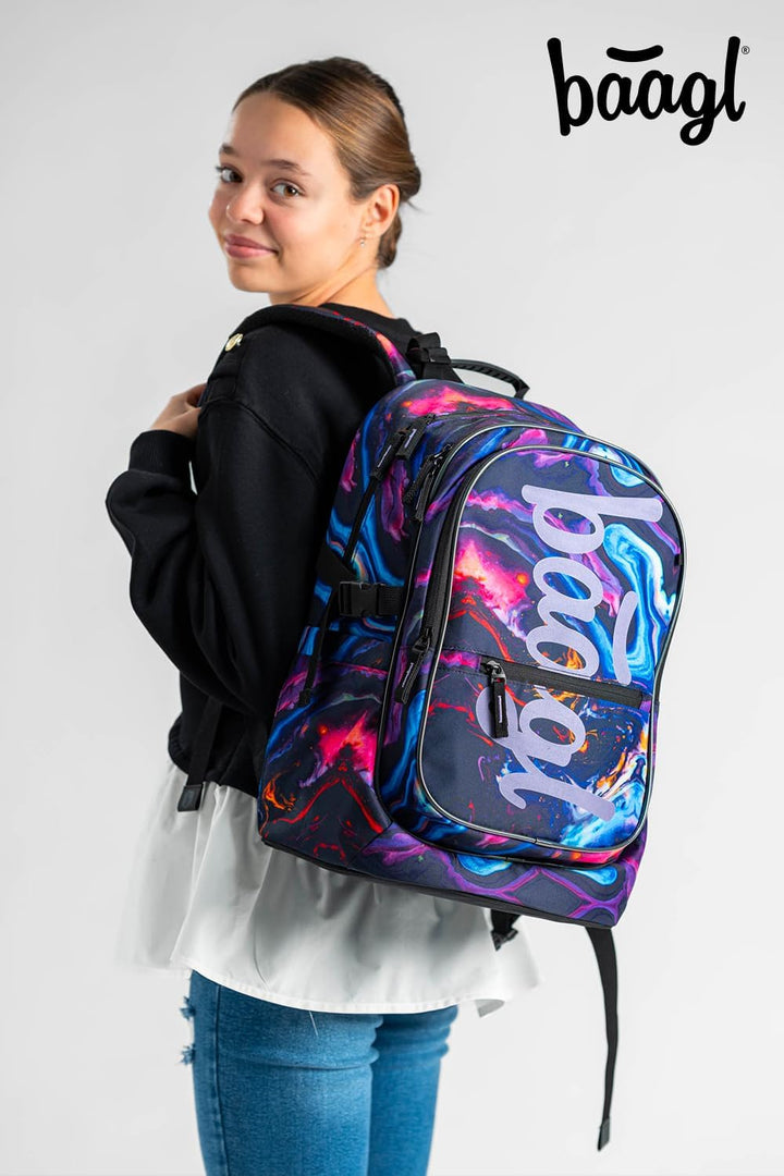 Baagl Schulrucksack Set Mädchen 3 Teilig, Schultasche für Grundschule Volksschule, Grundschule Ranze