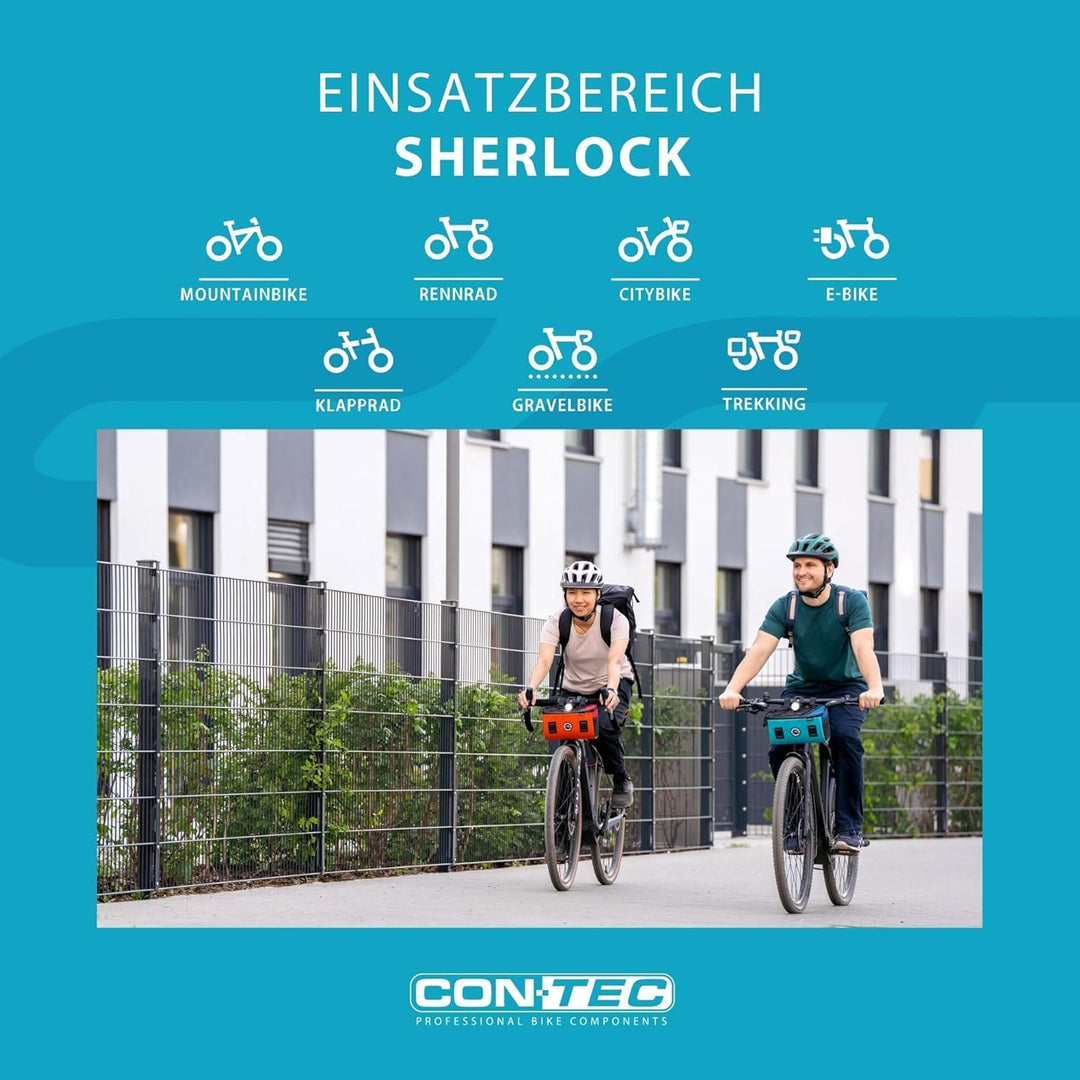 CONTEC Fahrrad Falt-Schloss SherLock, robuster Tredur-Spezial-Stahl, 85 cm mit Halterung, Wende-Schl