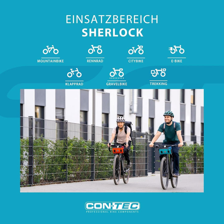 CONTEC Fahrrad Falt-Schloss SherLock, robuster Tredur-Spezial-Stahl, 85 cm mit Halterung, Wende-Schl