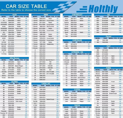 Holthly 10-lagige Autoabdeckung, 100% wasserdicht, Outdoor-Autoabdeckung, Vollgarage Autoabdeckung f