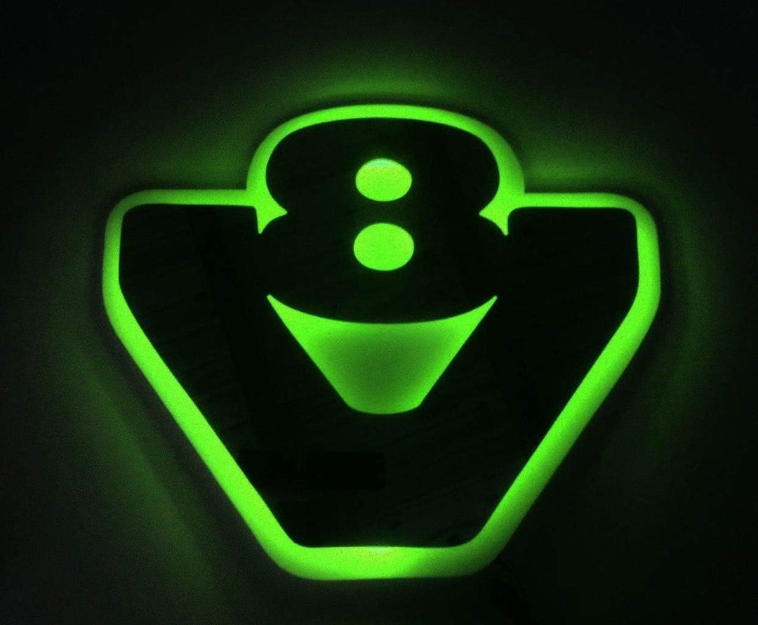 24 V RGB LED 3D Platte Silber matt grau neon 20 statische Farben Lichtzeichen V8 für Scania Trucks u