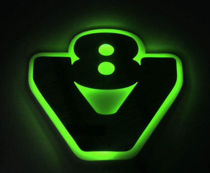 24 V RGB LED 3D Platte Silber matt grau neon 20 statische Farben Lichtzeichen V8 für Scania Trucks u