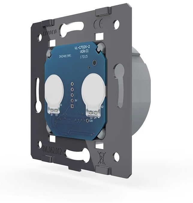 LIVOLO Glas Touch Lichtschalter Funkschalter Steckdosen Wechselschalter uvm in grau (Modul:Funk-Wech