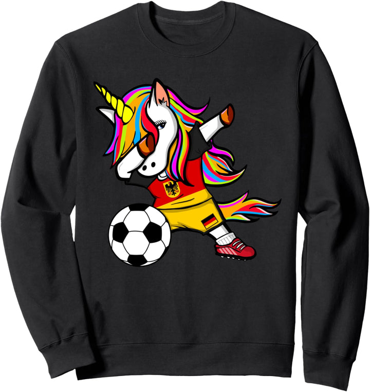 Dabbing Einhorn Deutschland Fussball Fans Trikot Deutscher Fussball Sweatshirt
