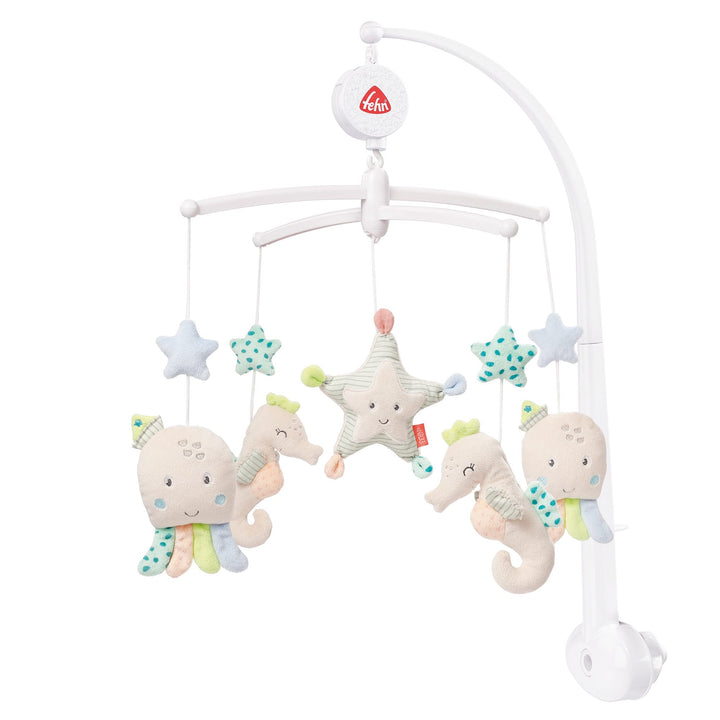 Fehn Musik Mobile Meereskinder - Baby Einschlafhilfe Musikspielzeug - Spieluhr Melodie "Schlaf Kindl