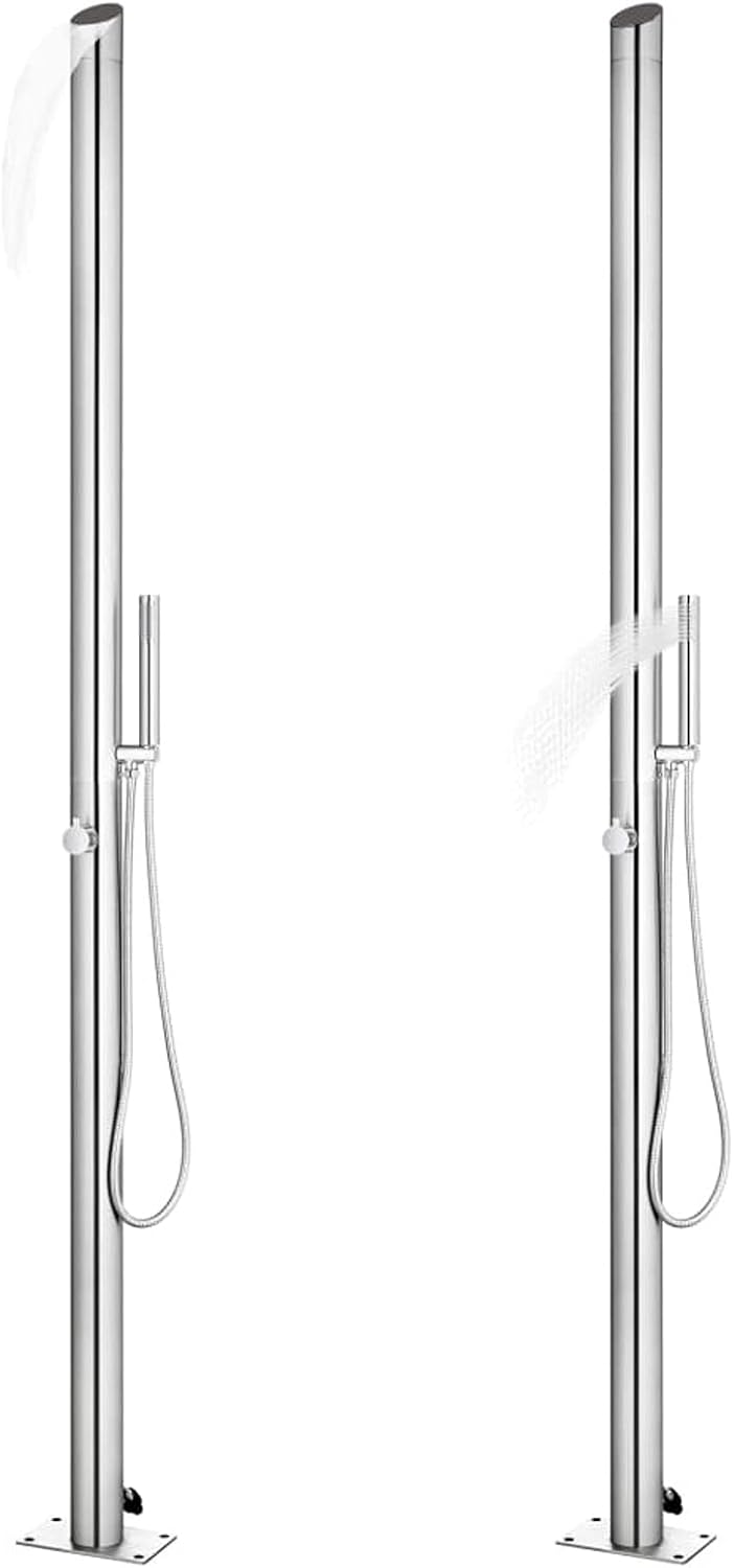 Gartendusche 220 cm Edelstahl Campingdusche Gartendusche Aussendusche Campingdusche Solar - 315942