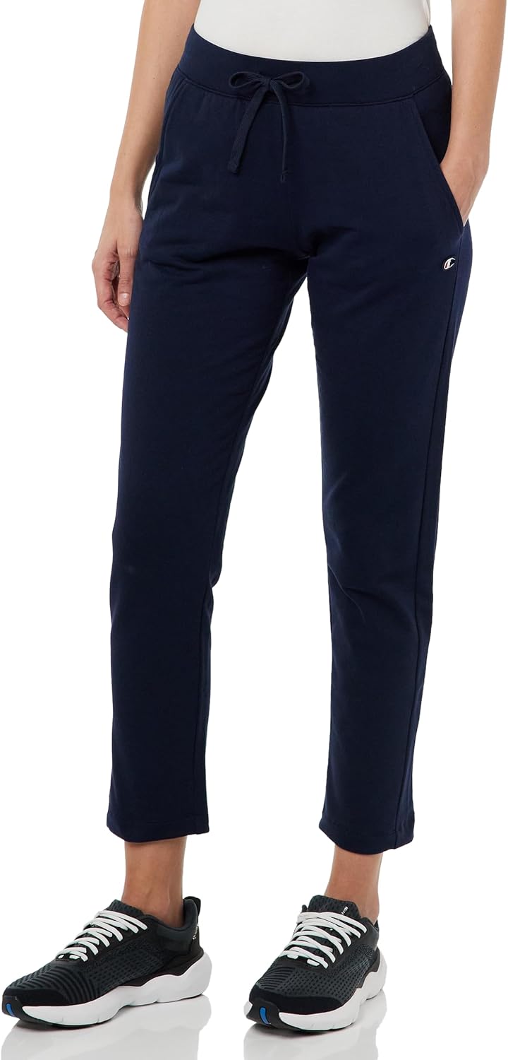 Champion Damen Legacy American Classics W-Light Stretch Fleece Slim Trainingshose, S Marineblau