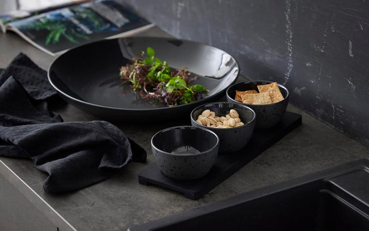 BITZ Kabarett Set 39 x 13 cm Dia. 12 x 6 cm 4 Teilen Galaxy Black 4 dl - dia. 12 cm Galaxy Black, 4