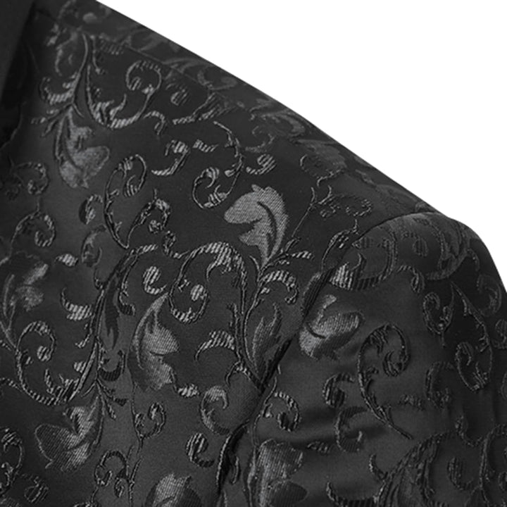 Allthemen Herren Jacquard Smoking Anzug Slim Fit 2 Teilig Anzüge für Hochzeit Party Abschluss 3XL Sc