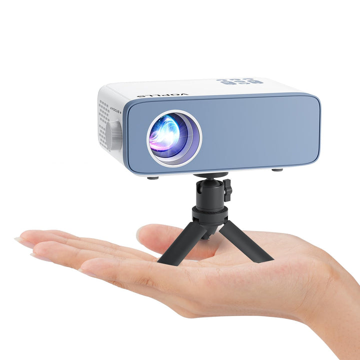 Mini Projektor, VOPLLS 24000L Full HD 1080P Unterstützt, Tragbar Video Beamer mit 50% Zoom, Heimkino