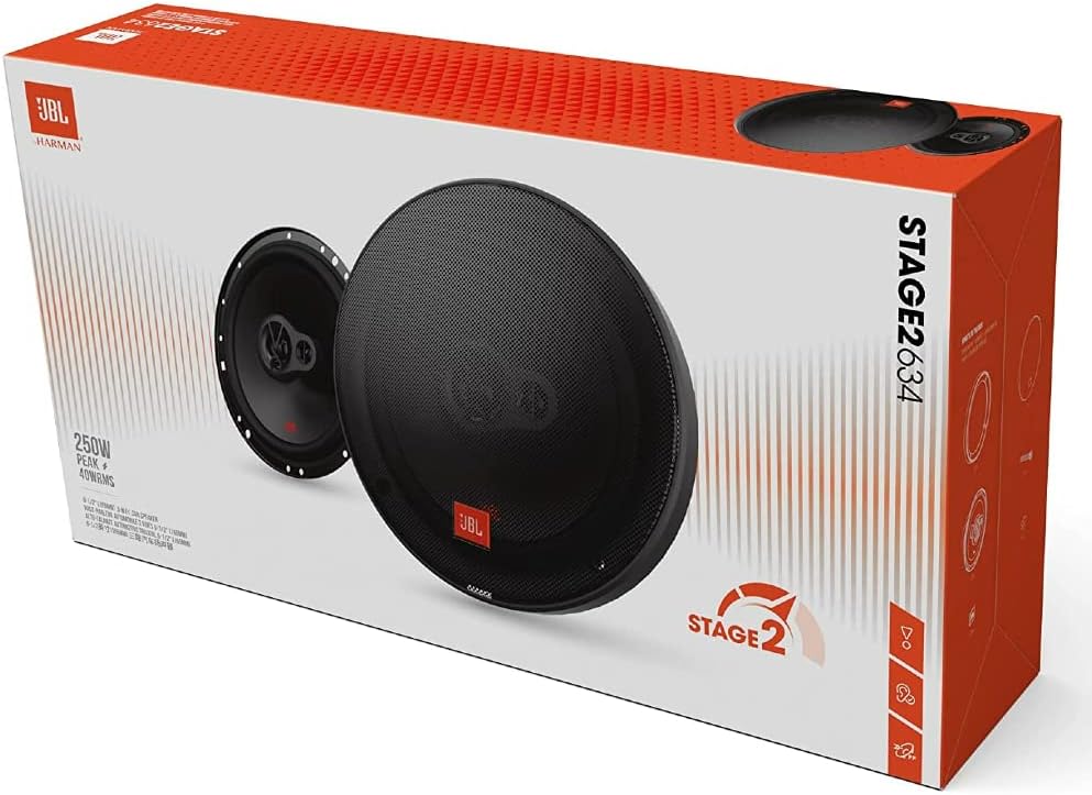 KIT Set FÜR JBL STAGE2 634 2 koaxiale 3-Wege Lautsprecher 6,5" 16,5 cm 165 mm 40 Watt rms 250 Watt m