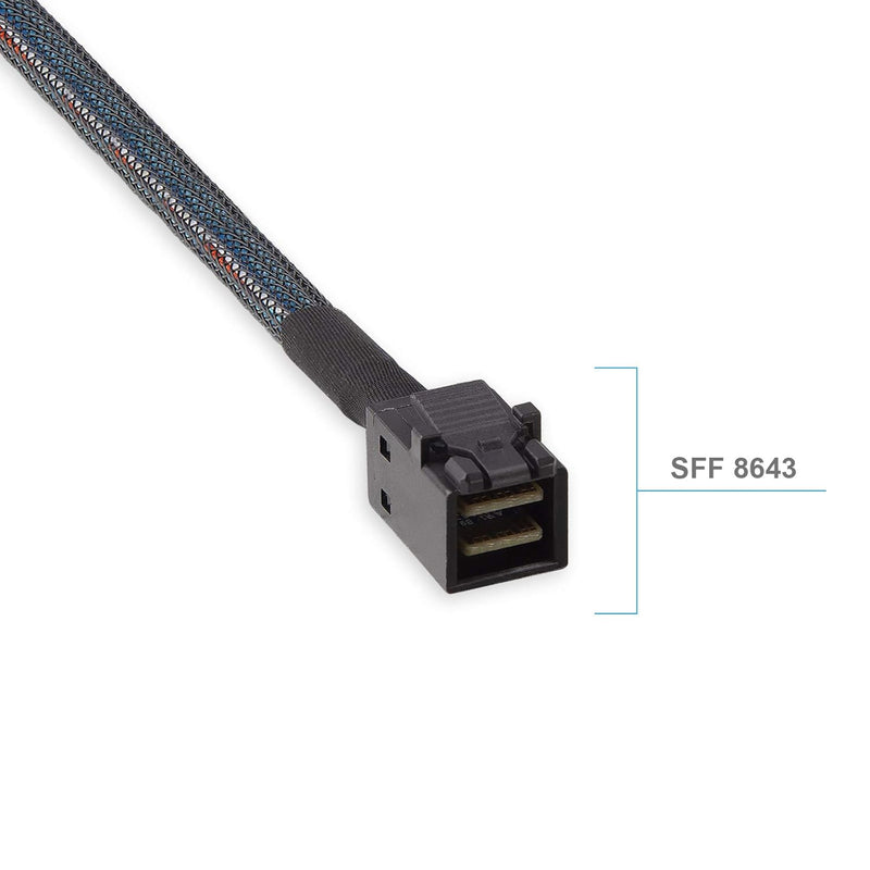 12G Internal Mini SAS SFF-8643 to U.2 SFF-8639 NVMe SSD Cable with 15 pin Male SATA Power Connector,