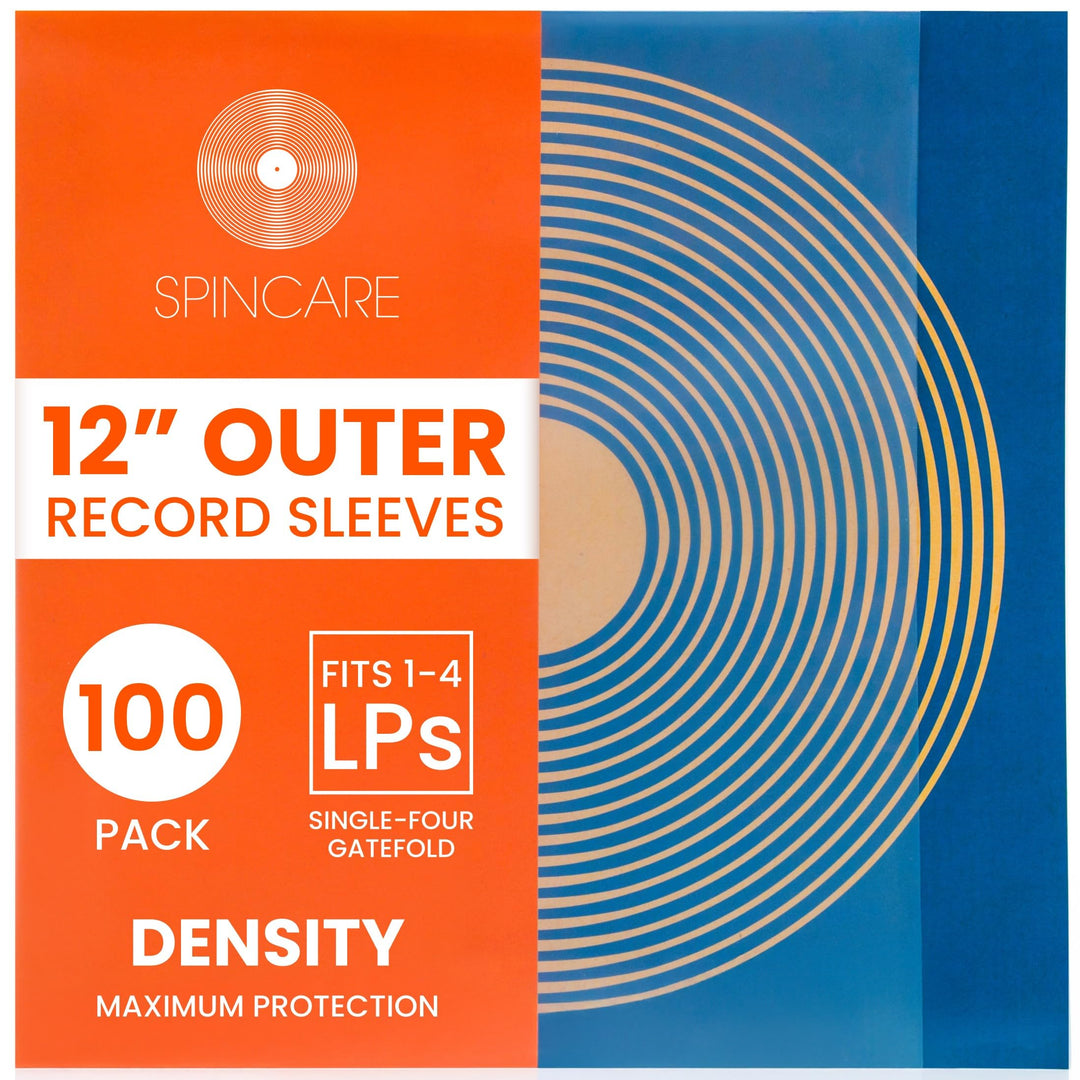 SPINCARE 100x 12 Vinyl LP Schallplatten Hüllen | Density Schutzhüllen Polyethylen für 1-3 Gatefold L