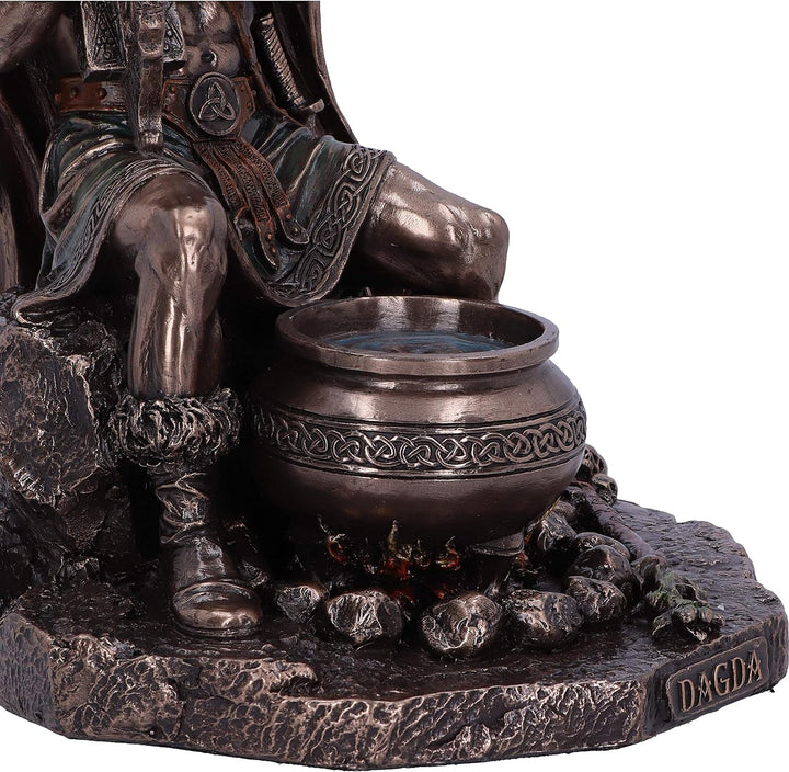 Nemesis Now Dagda König von Tuatha De Danann Keltische Gottheit-Figur, Bronze, 18,5 cm