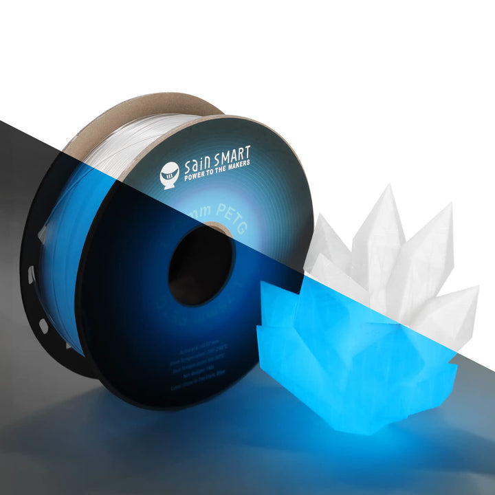 SainSmart PRO-3 PETG 3D-Drucker Filament 1,75 mm, Leuchtend Blau, 1KG Spule, Massgenauigkeit +/- 0,0