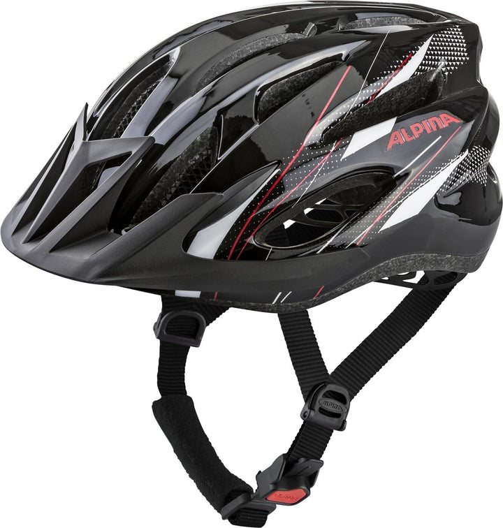 ALPINA MTB 17 Fahrradhelm 58-61 cm Black-White-Red, 58-61 cm Black-White-Red