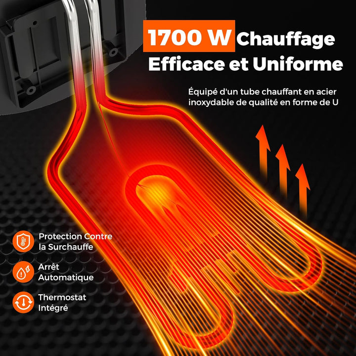 LIFEZEAL Elektrische Fritteuse 3L, Ölfritteuse mit Sichtfenster, 1700 W Fettfriteuse mit einstellbar