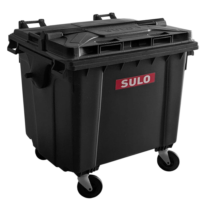 Sulo Mini Mülltonne Container 1100L Nachbildung | Tisch-Mülleimer Klein | Desktop Büro Schreibtisch