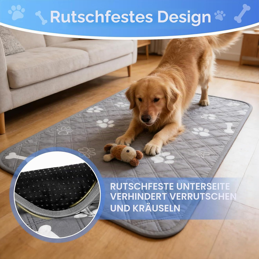 2 Stück Waschbar Haustier-Urinunterlage, Wiederverwendbare Matten für Hunde, Auslaufsicher, Super Sa