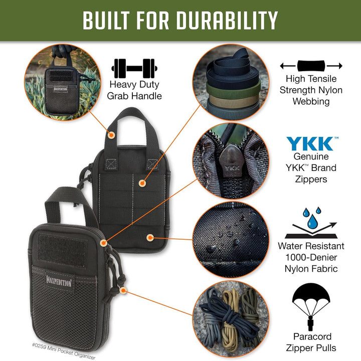 Maxpedition Mini-Taschen-Organizer Schwarz, Schwarz