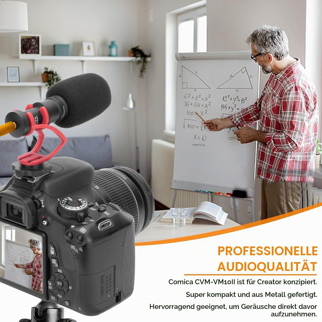 comica Kamera Mikrofon, CVM-VM10II Richtmikrofon Cardioid Shotgun Video Camcorder Mikrofon für Canon