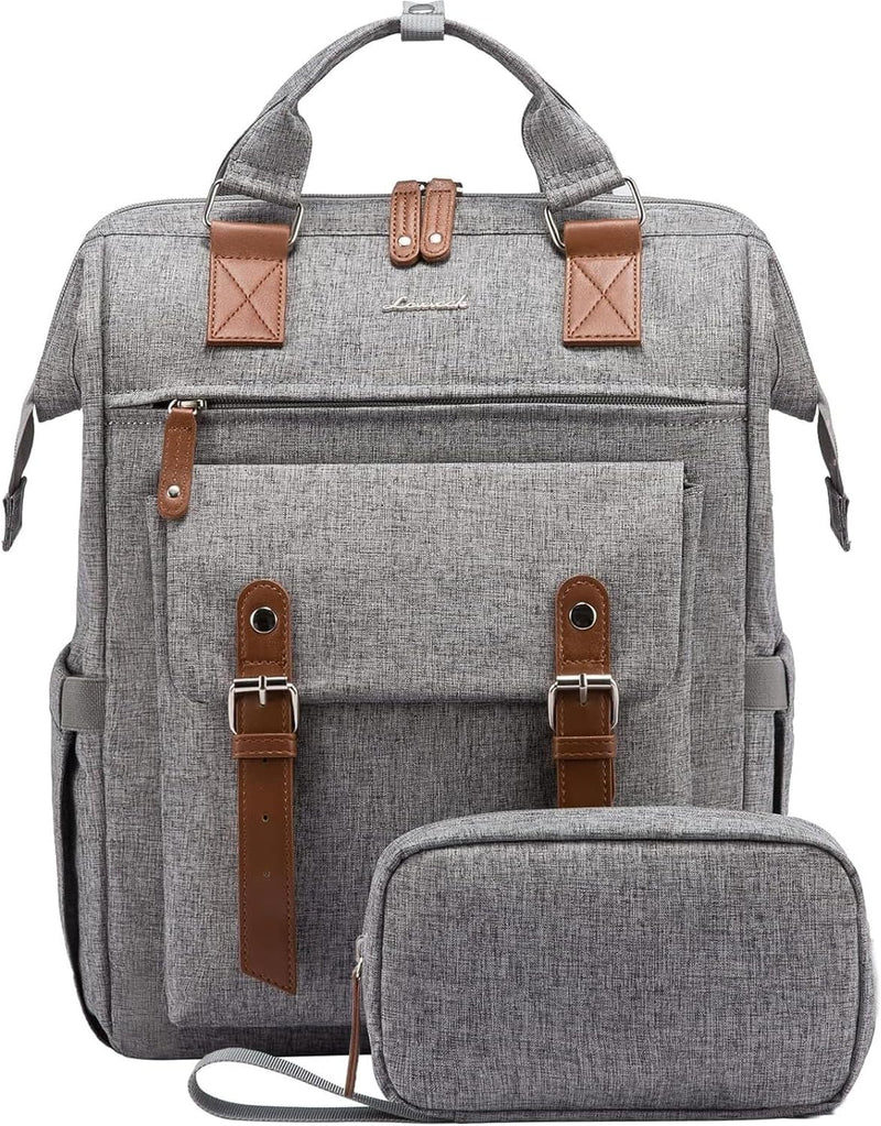 LOVEVOOK Rucksack Damen Gross, 17 Zoll Laptoptasche Schulrucksack Mädchen Teenager Reiserucksack Arb