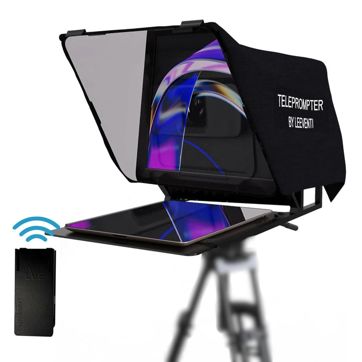 Leeventi Teleprompter 4.0 I Kompatibel mit iPhone, iPad, Android Smartphones, Foto- oder Videokamera