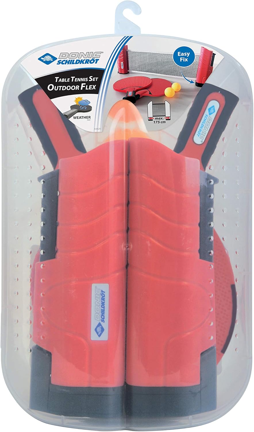Donic-Schildkröt Tischtennisset Outdoor mit Netz Einheitsgrösse, Einheitsgrösse